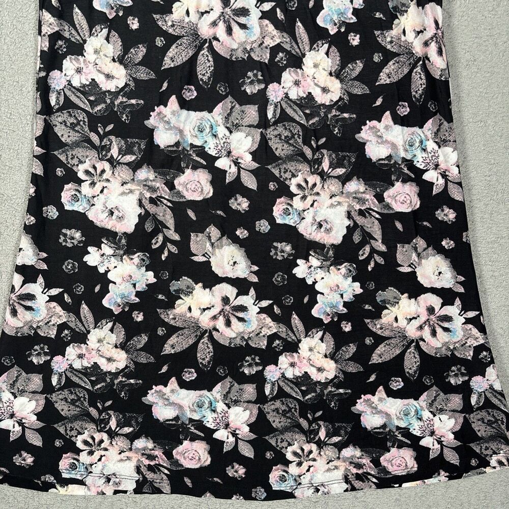 Betsey Johnson Floral Nighty Women’s Size S Black Purple Flowers Mini Night Cami - Picture 4 of 10